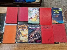 A box of books, Biggles, etc.