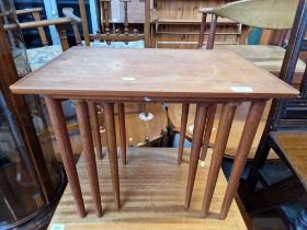 A mid 20th century Danish teak nest of tables by Bramin.