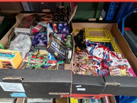 2 boxes of assorted toys and collector cards to include Pokemon, Doctor Who, Lightseekers, High