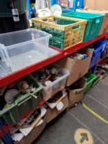 11 boxes of miscellaneous items including stainless steel kitchenware, ceramics, toys and games,