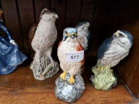 4 Beswick Beneagles bird ‘liquor flasks’ - Osprey, Kestrel, Merlin and Peregrine Falcon