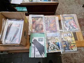 A box of assorted comics to include DC, Marvel & Malibu etc.