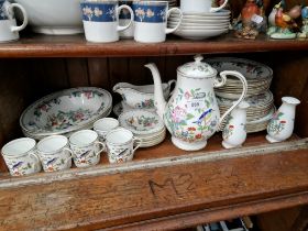 Aynsley ‘Pembroke’ dinner & coffee wares including soup plates, serving dishes, gravy boat &