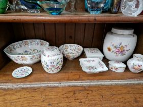 Minton ‘Haddon Hall’ - 6 items including octagonal bowl 20.5cm across together with 3 Royal Crown