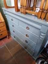 A painted Victorian chest of drawers.