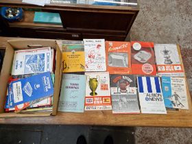 A box of mainly 1960s assorted football programmes.