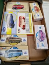 7 Corgi limited edition buses (all boxed with certificates) including 4 Burlingham Seagull model