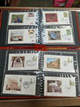 2 Benham FDC albums containing 74 silk covers from 1980 and 1981. All the different stamps issued