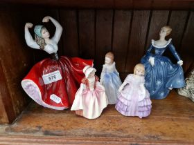 5 Royal Doulton figures including ‘Karen’ HN2388