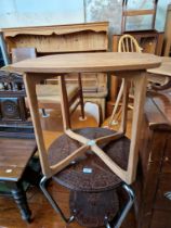 A mid 20th century Ercol light elm coffee table, model 516.