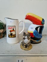 Breweriania- 21cm high Guinness Toucan Jug (G0046) by Enesco, another Guinness jug made in Ireland