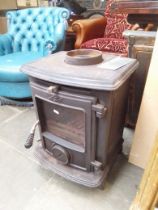 An Aga wood burning stove.