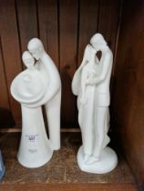 2 large Royal Doulton ‘Images’ figures - ‘Wedding Day’ HN2748 and ‘Family’ HN2720 approx 32cm high