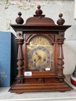 A Junghans mahogany cased mantle clock.