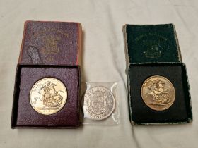 Three George VI uncirculated crowns comprising 1937 Coronation crown and two 1951 Festival of