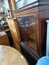 A Victorian mahogany cabinet bookcase.