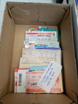 A box of football and rugby league tickets, approx. 70, 1970s and later.