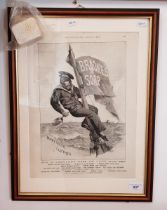 A framed advertising print for Brookes Soap, dated 1882, framed and glazed, 39.5cm x 52.5cm,