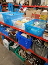 17 boxes of miscellaneous items including ornaments, cutlery, ceramics, kitchenalia, chemical