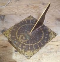 A vintage Longines shop display sun dial, 20cm x 20cm.