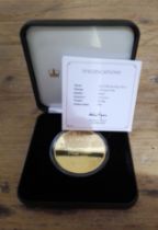 'the Princess Charlotte of Cambridge gold-plated silver proof christening commemorative, with