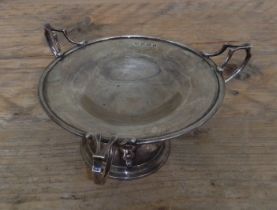 An Arts & Crafts style silver pedestal dish, width 15cm, wt. 4.8ozt.