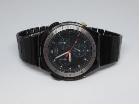 A Citizen Promaster Chronograph Alarm quartz wristwatch, case diam. 40mm, black case and strap.