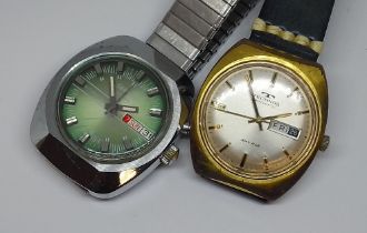 Two automatic wristwatches; Sekonda 25 jewels and a Technos Sky Ace.