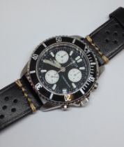 A Tissot Panda Chronograph quartz wristwatch, case diam. 40mm, later leather strap.