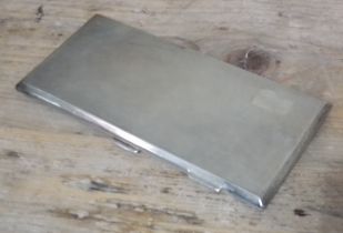 An Art Deco hallmarked silver cigarette case, length 17.5cm, wt. 10.1ozt.