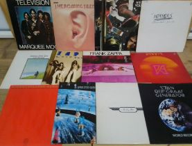 Twelve assorted rock and pop LPs including Frank Zappa, Van Der Graaf Generator, Neil young etc.