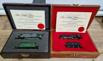 Two Bachmann Branch Line limited edition locos; Silver Jubilee & Lord Nelson, with certificates & in