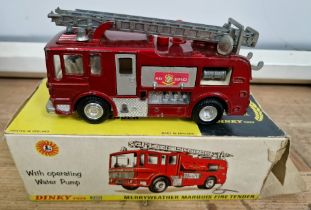 A Dinky Toys die cast 285 Merryweather Marquis Fire Tender, with original box.