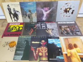 Thirteen assorted rock and pop LPs including Fleetwood Mac, Doors, Colosseum, Roger Daltrey, Jackson