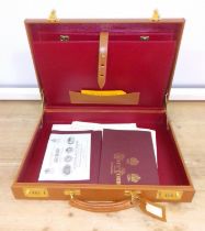 A Swaine Adeney Brigg tan leather briefcase.