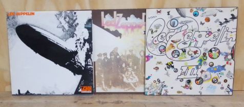 Three Led Zeppelin LPs; Led Zeppelin 588171, Led Zeppelin II 588198 & Led Zeppelin III 2401002