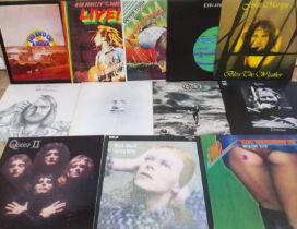 Twelve assorted rock and pop LPs; Robert Wyatt The End of an Ear, Pete Tosh Mama Africa, Bob