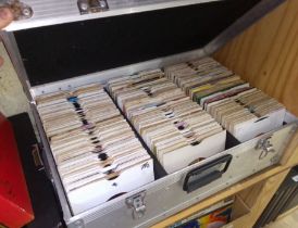 An Adda metal flight case containing over 400 45s, soul, funk & disco.