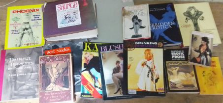 A box of assorted aldult books and magazines including Madonna Sex etc.
