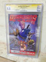 Marvel, Guardians of the Galaxy #1, CGC Signature Series, graded 9.8 and slabbed.