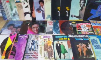 A box of approx. 35 soul and Motown LPs.