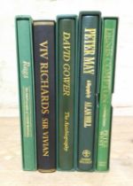 Five signed cricket books: Derek Randall, Rags autobiography, Sport-In-Print 1992, limited edition