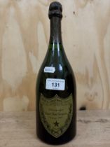 A bottle of Dom Perignon 1969 Champagne, level good.