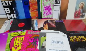 A selection of 12" and 10" singles including Holgere Czukay, The Young Gods, Miaow, 400 blows,