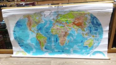 Philip's Large School-Room Map of the Physical on Winkel's Projection.