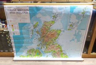 Philip's Large School-Room Map of Great Britain