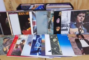 Two cases of approx. 66 rock and pop LPs.