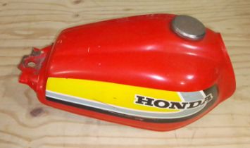A Honda motorcycle petrol tank.