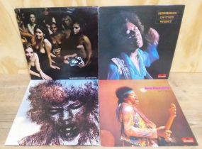 Four Jimi Hendrix LPs; Electric Ladyland, In The West, The Cry of Love and Isle of Wight.