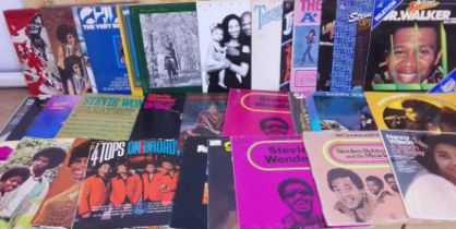 A box of approx. 35 soul and Motown LPs.